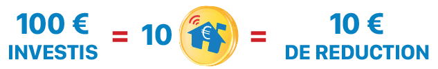 100€ investis = 10 Comm'Coins = 10€ de réduction
